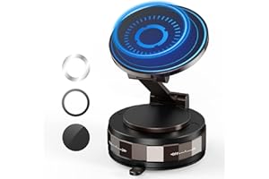 KUNGFUREN Porta Cellulare Auto Magnetico Universale: 2025 Aggiornato Supporto Telefono Auto con Forte Ventosa e Alta Stabilità - Pieghevole 360° Rotazione Compatibile iPhone e Smartphones, Parabrezza Cruscotto
