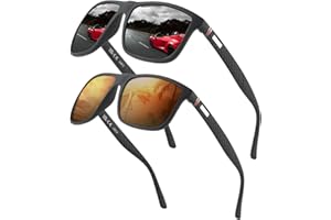 PERFECTMIAOXUAN Occhiali da Sole Polarizzati Uomo Donna, Occhiali Vintage Eleganti Montatura Classica, Lenti Pilota HD, Golf Guida Pesca Occhiali da Viaggio Sport all'Aria Aperta Moda Occhiali da Sole