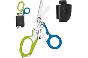 FLRMINGIGIGI Emergency Shears mit Strap Cutter und Glass Breaker Faltbare Scherenzange aus Edelstahl, Outdoor Camping Rescue Scissors Tools
