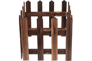 DOITOOL Recinzione in Legno per Albero Di Natale 11.4 Pollici Steccato Decorativo Marrone Scuro Miniatura per Giardino Esterno Feste Natalizie E Decorazioni Casa Fai Da Te Staccionata in Legno per Gia