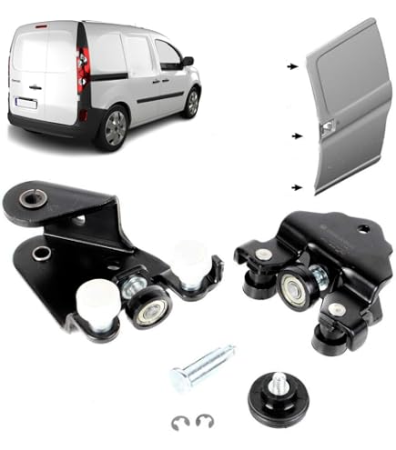 Polea Metal Puerta Corredera Para Kangoo II 2008+ – OEM 745967474R, Rodillo Guía Negro