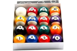 Pegasi AA Grade Poolballset - 16 stücks - 57,2mm - Phenolharz - Polierte Poolbälle - Langlebige Billardkugeln Set - Pool - Billard Zubehör