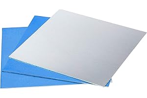 PH PandaHall 6pcs 150x150x1 mm Feuilles Minces d'aluminium Plaque de Panneau d'estampage pour Personnaliser la Fabrication d'artisanat de Bijoux de Poinçon de Timbre