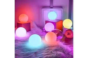 YESIE 8Packs Rechargeable Floating Pool Lights，3-Inch LED Balls，Fasting Charging，150°F Durable，Remote Control，24hrs Working，3 Timers，Inground/Above Pool Accessories，Aesthetic Room Décor，7.62 cm