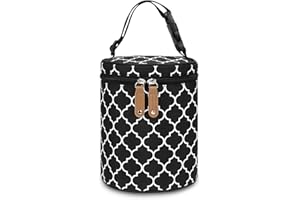 GIMOCOOL Baby Bottle Bag, Thermal Bag for Thermos and Baby Bottles, Portable Insulated Leak Proof Milk Bottle Carrier, Reusable Breast Milk Cooler Bag for Nursery Travel Camping,Gray