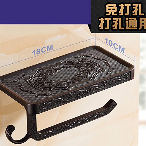 Preisvergleich Produktbild AGOAIX Papier Handtuchhalter Continental Antike Band Papier Regal Toilettenpapierhalter Wc Toilettenpapier Phone Box, Schwarz Coca Von Nägel