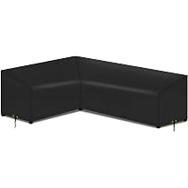 Ecksofa-Abdeckung Für Den Außenbereich – Wasserdicht, UV-beständig, Mit Kordelzug (versch. Größen V-/L-Form)