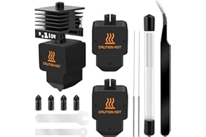 YOTINO 0.4MM H2D Hotend-Set,Hardened Steel Hotend Kit,Extruder-Druckkopf Hot End mit Silikon Sock,0,4 mm Hardened Steel Düse,und Reinigungswerkzeuge For H2D/H2D Laser,A1/A1 mini 3D printer