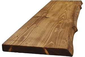 Chill House Waney/Live Edge Mensola Galleggiante Rustica 30cm x 4.4cm, Rovere Scuro, 110cm