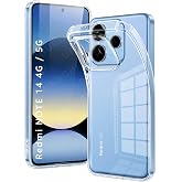 URUCHI Crystal Şeffaf Kılıf Redmi Note 14 4G / 5G i&ccedil;in, [Sararma &Ouml;nleyici] [Kamera Koruma] [Askeri Sınıf D&uuml;şme Testi] Şeffaf 