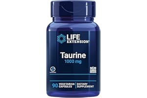 Life Extension, Taurine, 1000mg, Hautement Dosé, 90 Capsules végétaliennes, Testé en Laboratoire, Sans Gluten, Végétarien, Sans Soja, Sans OGM