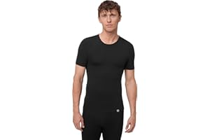 DANISH ENDURANCE Camiseta Térmica Hombre Manga Corta en Lana Merino, Camiseta Interior Hombre