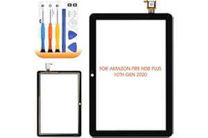 AGCUT Screen Replacement for Amazon Kindle Fire Tablet HD8 /HD8 Plus 10th Gen 2020 Touch Screen K72LL3 K72LL4 Touchscreen Digitizer Glass Panel with Tools (Black)