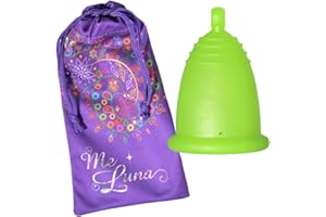 MELUNA Me Luna - Tazza mestruale classica con sfera, verde, taglia M