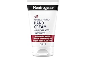 Neutrogena Norwegian Formula Concentrated Unscented Hand Cream (1x 50ml) with Glycerin, Vitamin E for Immediate and Lasting Relief from Dry Skin and Chapped Hands