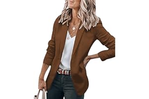 OADOBKICE Chaqueta Mujer Gran Tamaño Blazer Larga Cárdigan Trabaja Saco Ligera Vestido Blanco