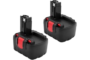 2Packs Topbatt Ni-MH de Remplacement pour Bosch Batterie 14.4V 3.6Ah BAT038 BAT040 BAT041 BAT140 BAT159 2607335533 2607335264 2607335276 PSR 14.4 GSR 14.4 VE-2 GSR 14.4 VPE-2