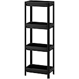 Ikea Vesken Regal, Badregal schwarz 36x23x100 cm