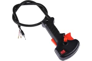 Hicello - Mango de desbrozadora con cable de disparo de acelerador, 81 cm de largo