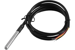 Busirde DS18B20 Emballage en Acier Inoxydable de température, capteur 1 Mètres étanche DS18B20 Sonde de température Capteur 18B20