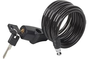 MASTER LOCK Cable Antivol Vélo [1,8 m Câble] [Clé] [Extérieur] 8126EURDPRO - Idéal pour Vélo, Vélo Electrique, Skateboard, Poussettes, Tondeuses et autres Equipements