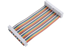 ZDE Female to Female GPIO Flat Ribbon Cable 40pin Breadboard Rainbow Jumper Wire 10cm/3.94inch Compatible with Raspberry Pi 5 4B 3 2 Model B B+