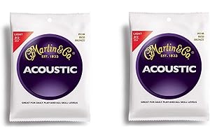 martin & co m140 acoustic guitar strings bronze light gauge 12-54 x2 SETS