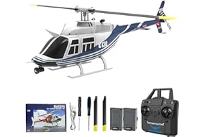 Hylukon RC Helicopter, 2.4GHz Single Propeller Aileron Free Helicopter with 6-axis Gyro, 6 Channel Radio Controlled Helicopter One Key Takeoff/Landing Three-Speed Adjustment, Gift for Kids Adults