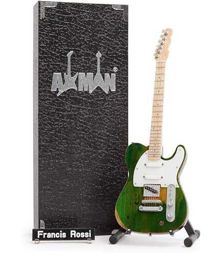 Guitare Miniature Jim Root - Réplique Décorative 25 Cm En Bois, Avec Présentoir Et Boîte, Cadeau Pour Fan De Musique