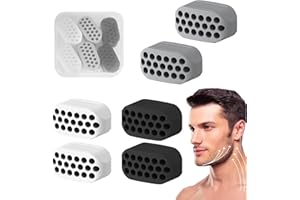 MEETTIKEY 6 Pezzi Jaw Trainer, Jaw Gum Trainer Jaw Trainer Dispositivo Gomma da Masticare Bodybuilding Mascella per Rafforzare e Stringere la Mascella e il Collo Donne Uomini (Con Scatola)