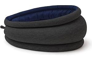 Ostrichpillow Lekka poduszka podróżna, poduszka do samolotu, poduszka podróżna do samochodu, do biura, drzemki, akcesoria podróżne dla mężczyzn i kobiet (jasnoniebieska)