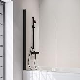 Schulte Duschwand 'Berlin' 80 X 140 Cm – Sicherheitsglas 5 Mm, Pendelbar, Für Badewanne (alu Natur)