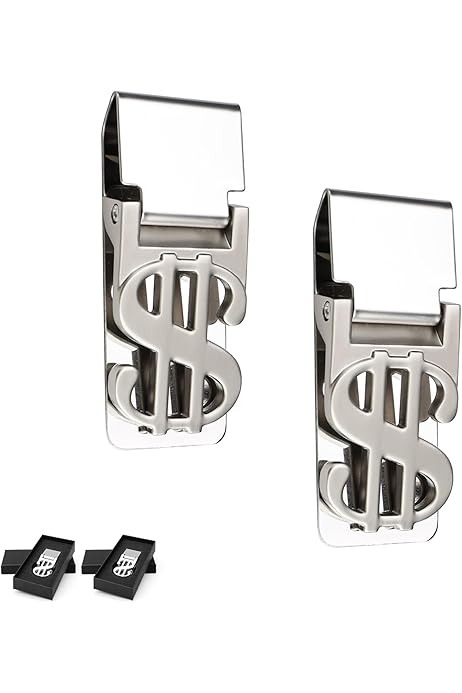 FaithHeart Pince à Billets Homme Acier Inoxydable Bijoux