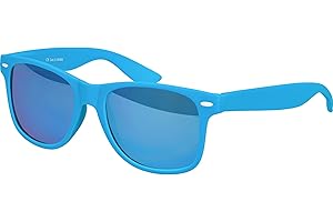 Balinco Lunettes de soleil Nerd UV400 CAT 3 CE Rubber style rétro Lunettes vintage unisexes avec charnière à ressort pour femmes et hommes (différentes)