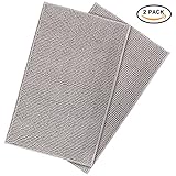 Lifewit 2 Pack Rutschfeste Badematte 50x80cm Badteppich aus Mikrofaser Chenille Teppich für Badezimmer Grau
