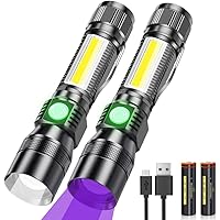 Karrong Magnetisch Schwarzlicht LED Taschenlampe UV Lampe USB Aufladbar (mit 18650 Akku) Rotlicht 395nm Ultraviolette…