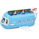 Bluey 3'&uuml; 1 Arada D&ouml;n&uuml;şt&uuml;ren U&ccedil;ak Oyun Seti, Bir U&ccedil;aktan Bir Tatil K&ouml;y&uuml;ne ve Tekneye D&ouml;n&uuml;ş&uuml;r! 27 in&ccedil;/70 cm Genişliğinde Tatil
