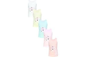 TupTam Canottiere Bambina 5 Pezzi – Canottiera Bambina in Cotone Morbido e Traspirante