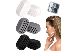 Puedno Jawline Exerciser, 6pcs Silicone Jawline Exerciser, Jaw Trainer Toner, Jawline Sculptor for Men Women Jawline Trainer, 3 Levels Jaw Exerciser with Storage Containers