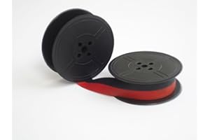 SMCO Olympia Schreibmaschinenband, Doppelspule Schwarz Rot, geeignet für die meisten alten Schreibmaschinen