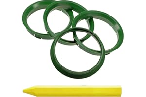 RKC 4X Zentrierringe Grün 72,5 mm x 67,1 mm + 1x Reifen Kreide Fett Stift