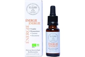 Elixirs & Co - Elixir Composé aux Fleurs de Bach Prêt à l'Emploi - Energie - Les Fleurs de Bach - Bien être - Bio - 100% Naturel - Made in France - 20ml