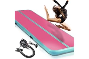 VENDOMNIA Airtrack Tapis de gymnastique, gonflable, 10/20 cm de haut, longueur : 1/2/3/4/5/6/7/8 m, avec pompe électrique et sac, tapis de tumbling, tapis d'entraînement, tapis de fitness, tapis de