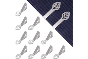 Wondsea Lot de 10 pinces à nappe en acier inoxydable - Pour tables épaisses - Pour table intérieure et extérieure, pique-nique, jardin