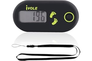 MECCTUCK Podomètre 3D avec clip, podomètre électronique, portable, podomètre numérique, facile à marcher, tracker de fitness pour la marche, la course, les accessoires de sport, hommes, femmes, enfants