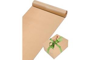 Rotolo Di Carta Da Regalo Natalizia 44 cm x 30 m, 13 stili carta da imballaggio kraft per la scelta,TOYPOPOR carta da regalo riciclata ecologica da 100 g/m², per regali, vacanze, feste (carta kraft)
