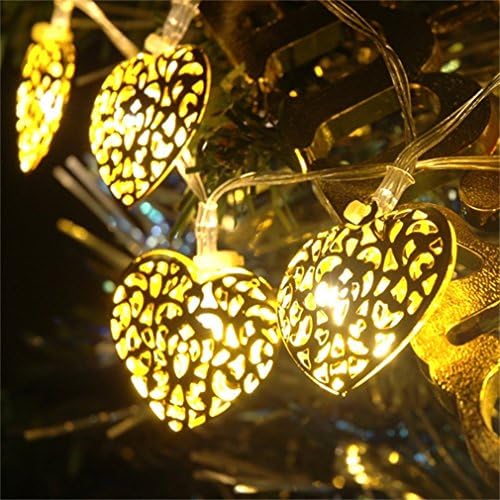 LUCKYKS 2M 20 LED String Fairy Lights Warm White Battery Powered String Light Decorative Christmas Club Party, Valentine's Day, Wedding, Garden, Festival