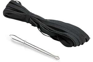 AHPYEUHK Nastro Elastico per Cucito 10mm Fettuccia Elastica Nero 6M Elastico per Sartoria Elastici per Cucire per Cucito Accessori Sartoria per Cucire Vestiti, Pantaloni,Cinghia Elastica Divani