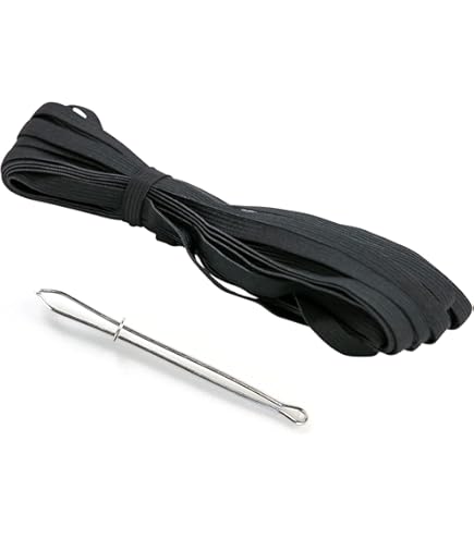 Rubberen band, zwart, 10 mm breed, 10 meter, elastische band voor broekrubber, huishouden, doe-het-zelf handwerk, stoffen om te naaien
