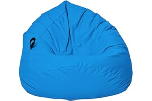 MB MILLINDABAG MILLINDABAG Kastanie Tropfenform Sitzsack für Kinder Jugendliche und Erwachsene Beanbag Kissen Indoor & Outdoor Gaminggeignet bereits gefüllt Sitzkissen Bodenkissen (Hellblau, XL-Durchmesser 77 cm)